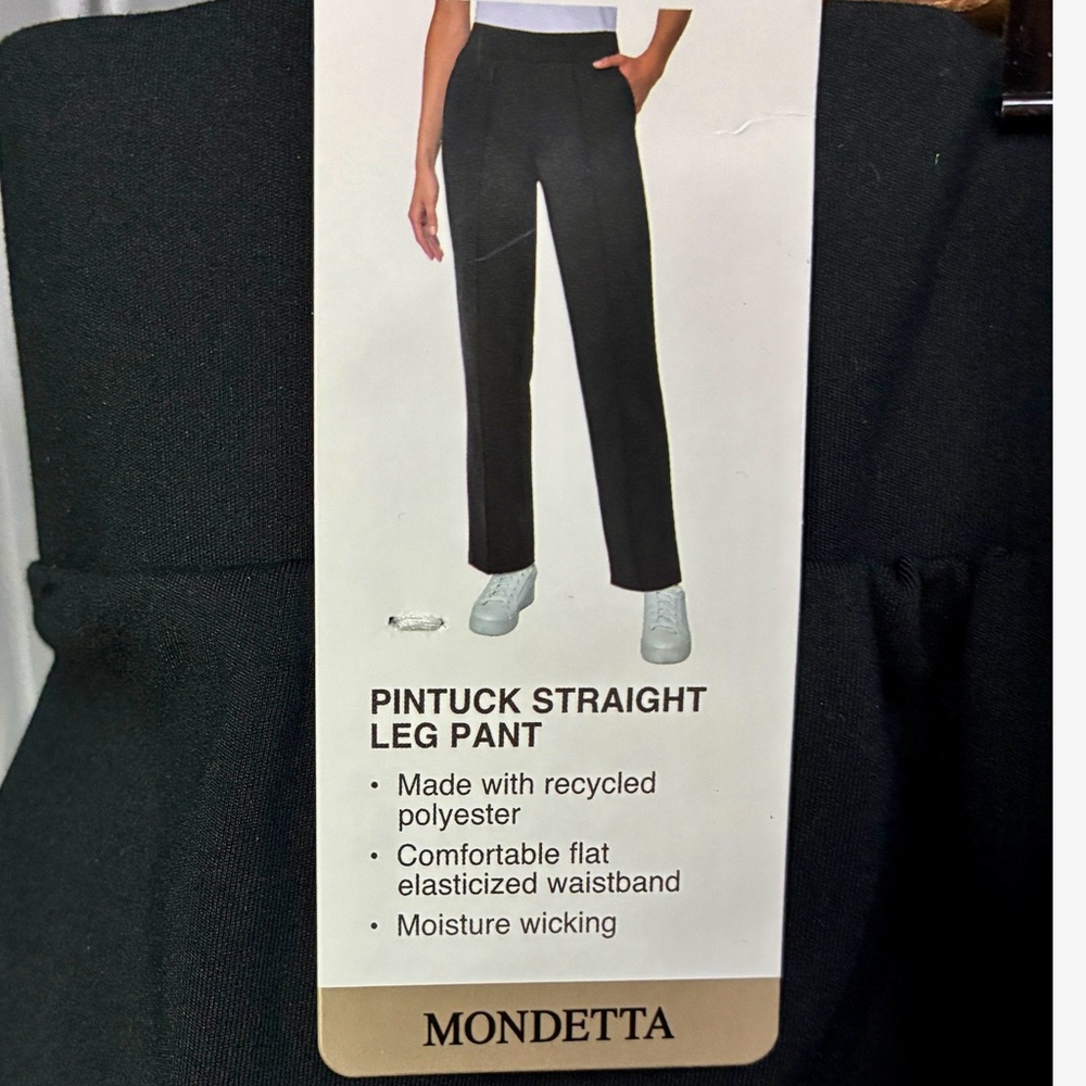 Mondetta Women's Straight-Leg Pants in Black - Picture 3 of 5